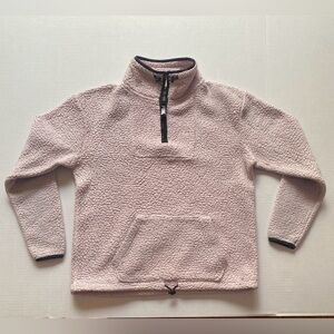 PINK Victoria’s XS Secret Boyfriend Quarter‎ Zip Sherpa Jacket
